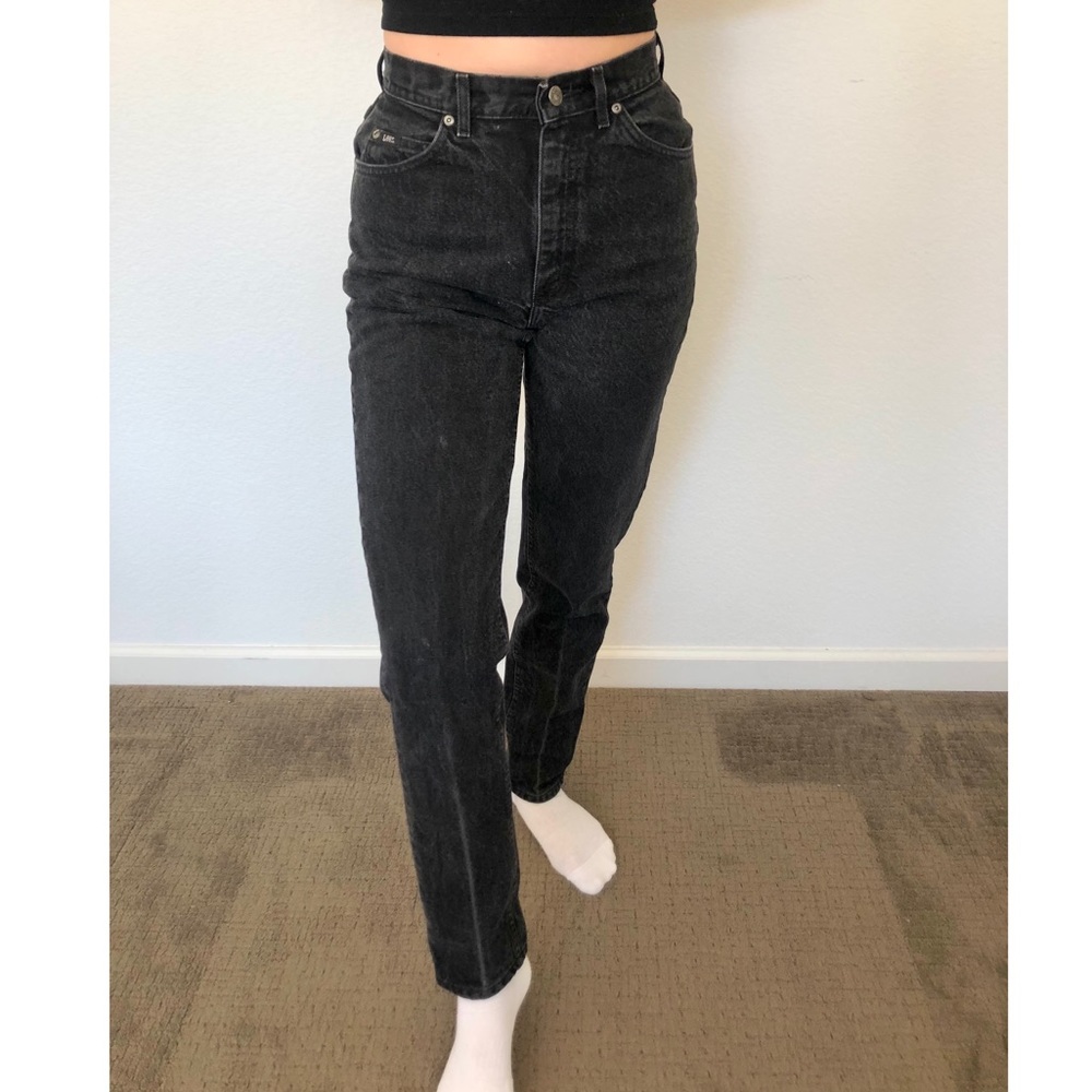 Vintage High Waisted Black Lee Jeans